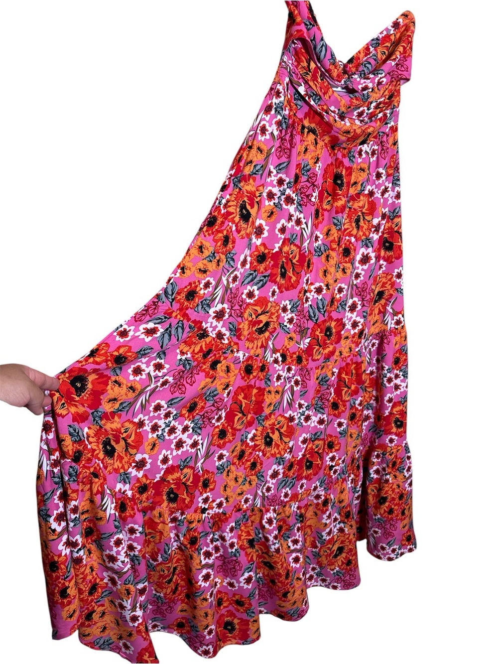 Petal & Pup Sarai Floral Cutout Strapless Ring-Detail Maxi Dress,Size 6 - Picture 7 of 13